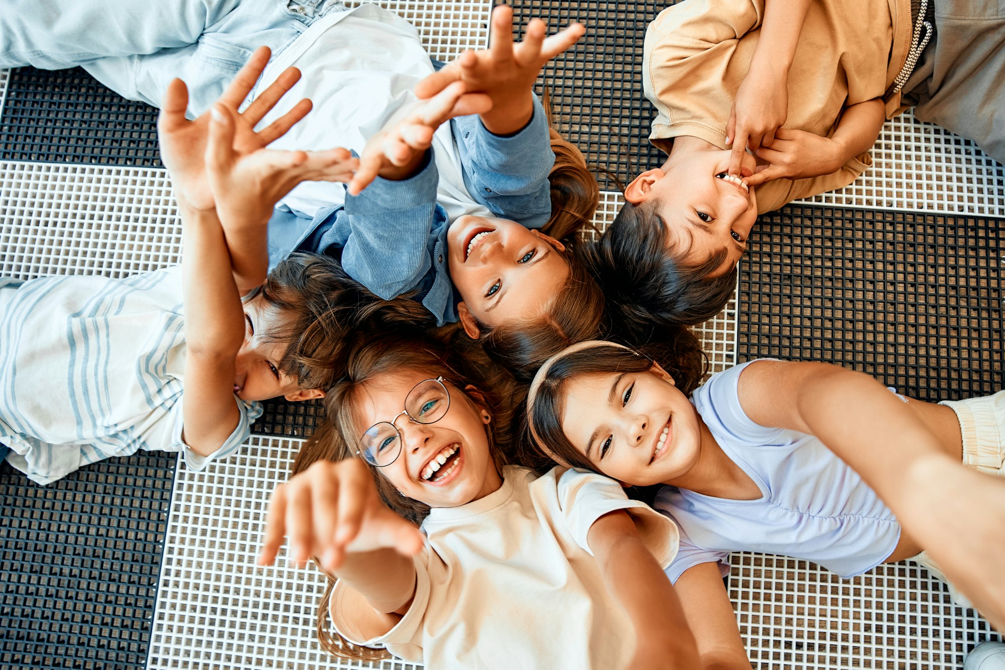 Children learning in a school classroom